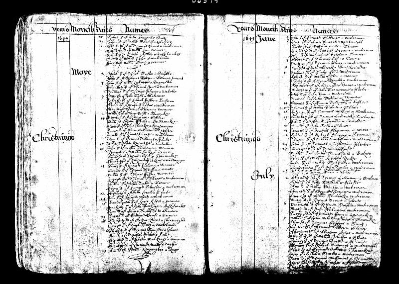 Rippington (Ann) 1643 Baptism Record